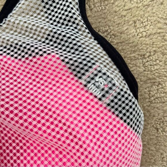 Victoria's Secret VSX Sport Hot Pink Underwire Mesh Racerback Lined Sports Bra - Picture 9 of 14